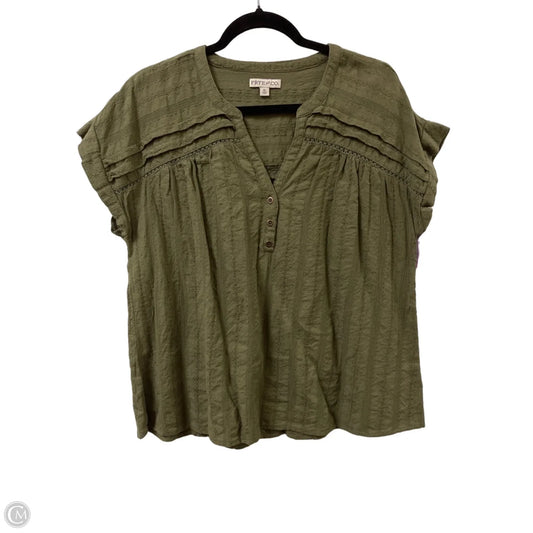 Top Short Sleeve By Frye And Co In Green, Size: Xl