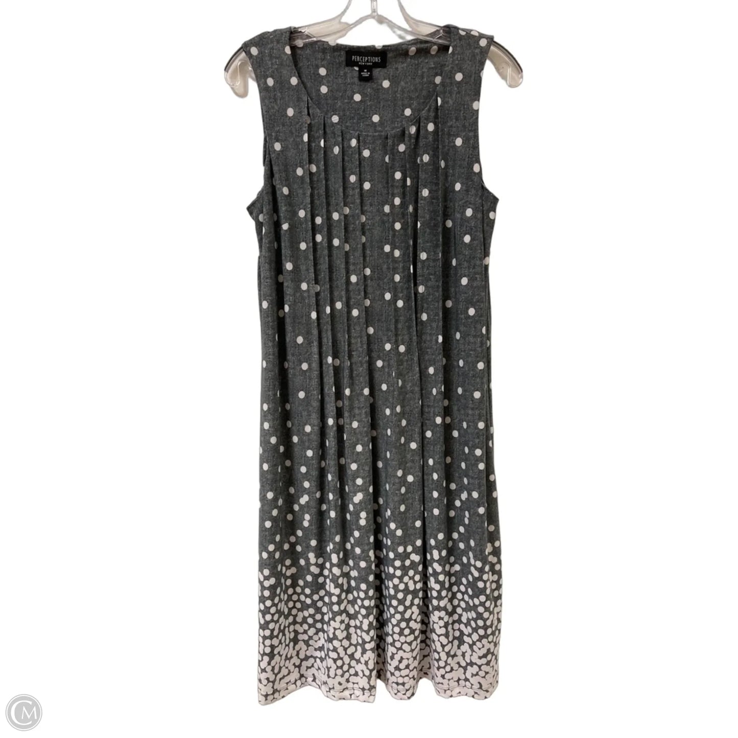 Dress Casual Midi By Perceptions In Grey, Size: M