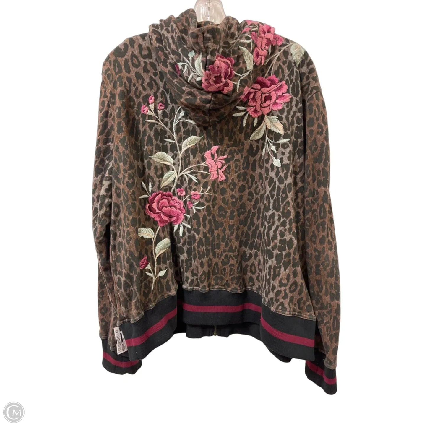Jacket Designer By Johnny Was In Animal Print, Size: Xl