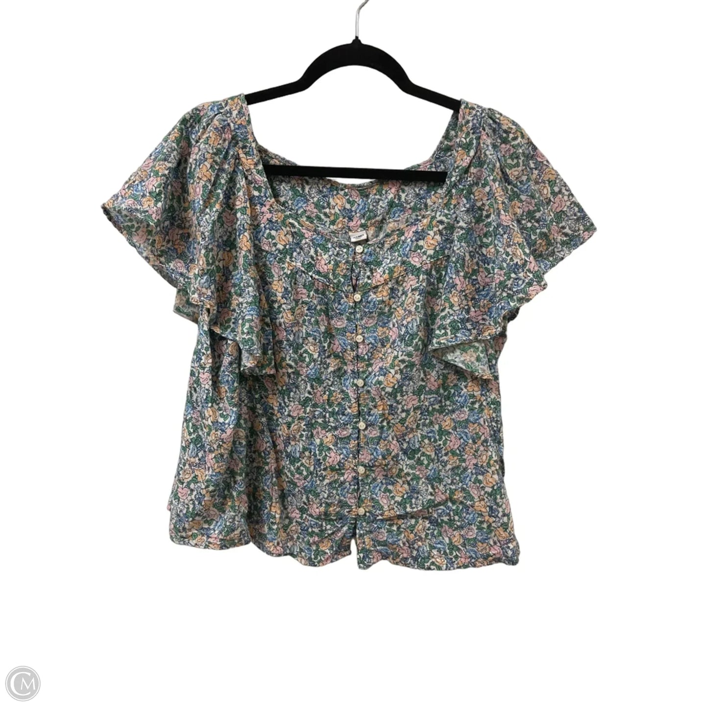 Top Short Sleeve By Old Navy In Floral Print, Size: S