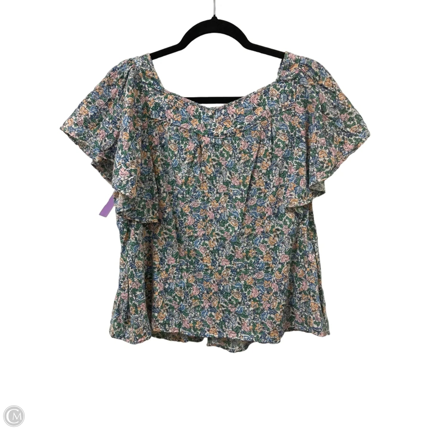 Top Short Sleeve By Old Navy In Floral Print, Size: S