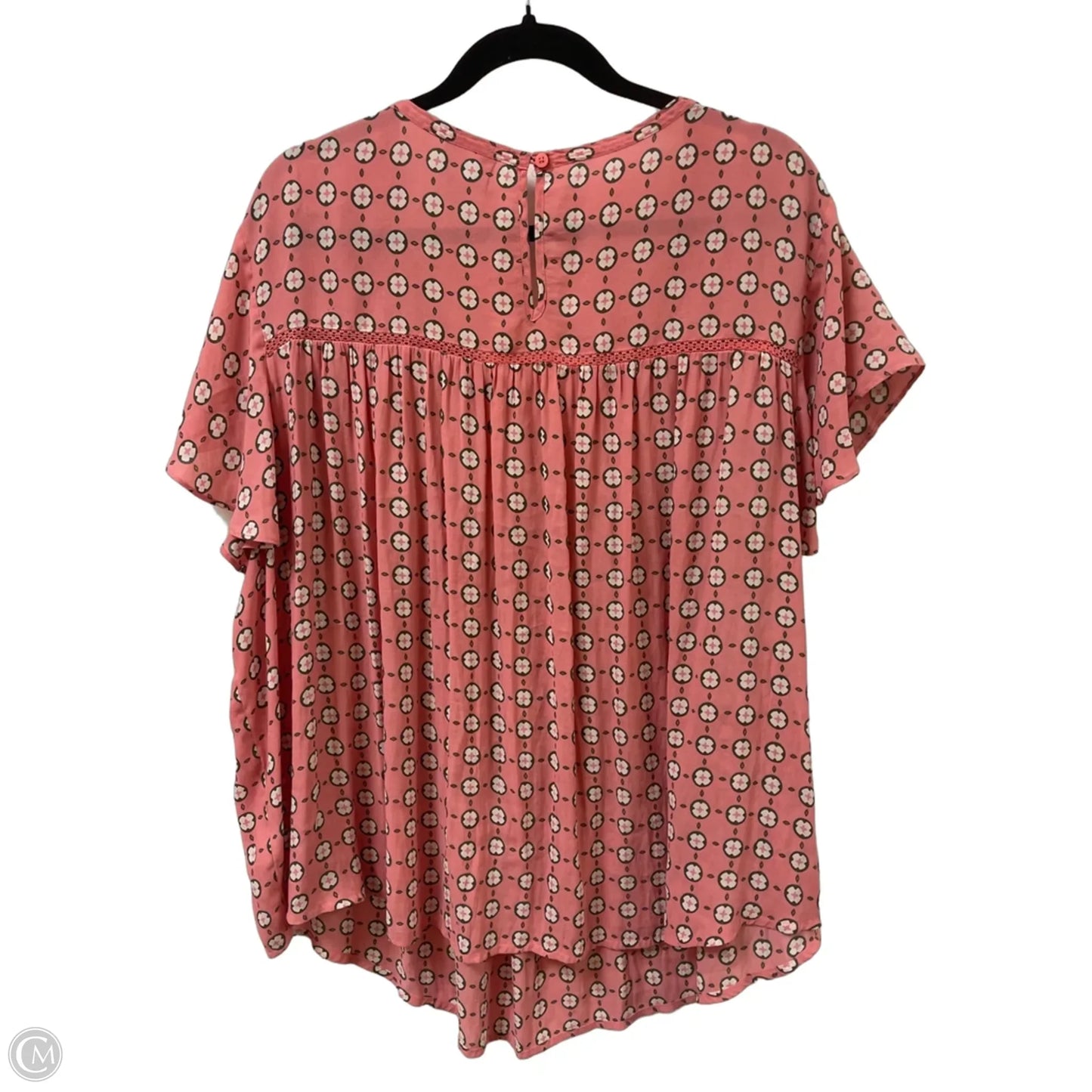 Top Short Sleeve By Ava & Viv In Pink, Size: 4x