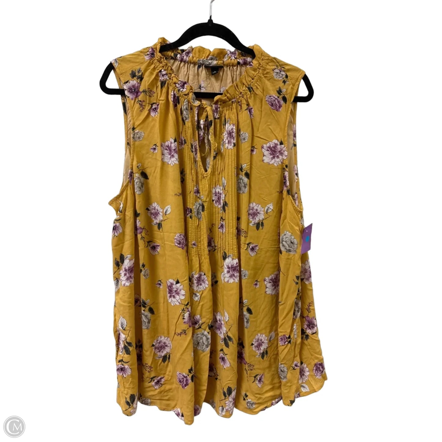 Top Sleeveless By Torrid In Yellow, Size: 3x