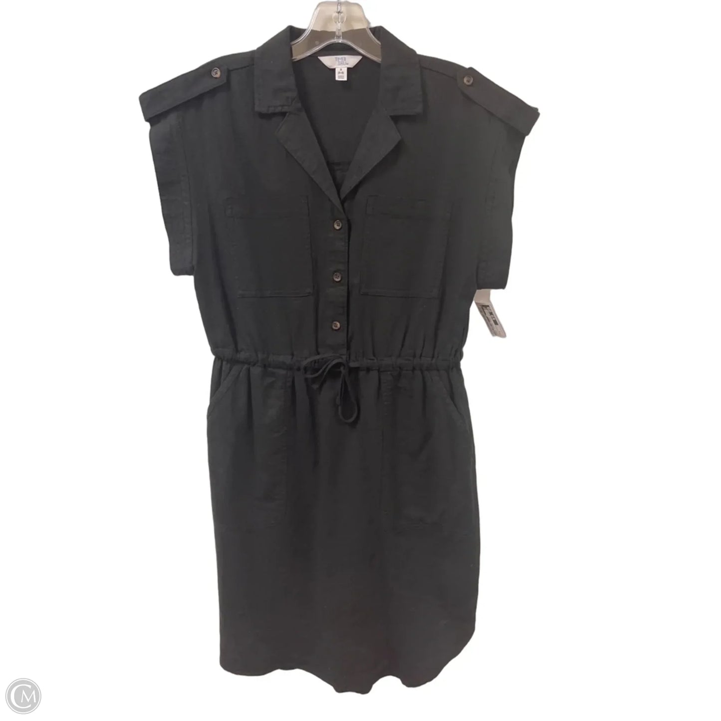 Dress Casual Midi By Time And Tru In Black, Size: S