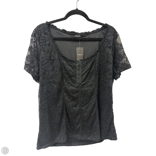 Top Short Sleeve By Torrid In Black, Size: 1x