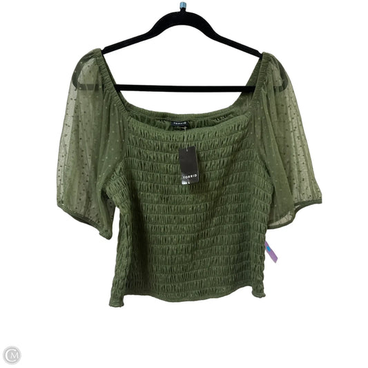 Top Short Sleeve By Torrid In Green, Size: 2x