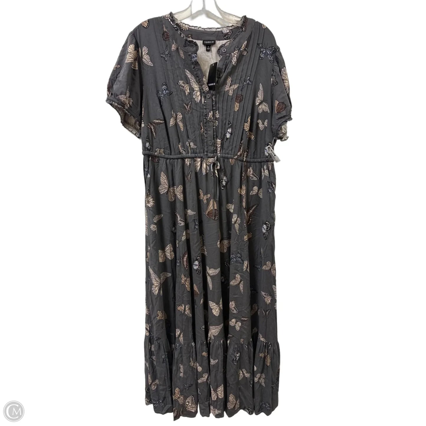 Dress Casual Maxi By Torrid In Gold, Size: 1x