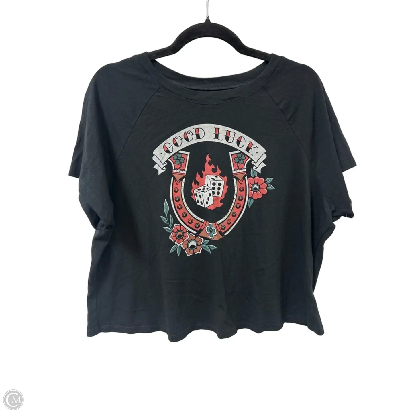Top Short Sleeve By Torrid In Black, Size: 1x