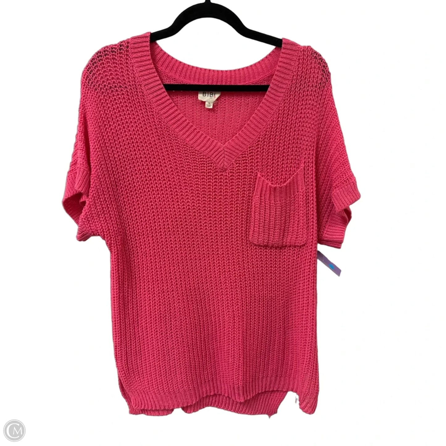 Top Short Sleeve By Bibi In Pink, Size: S
