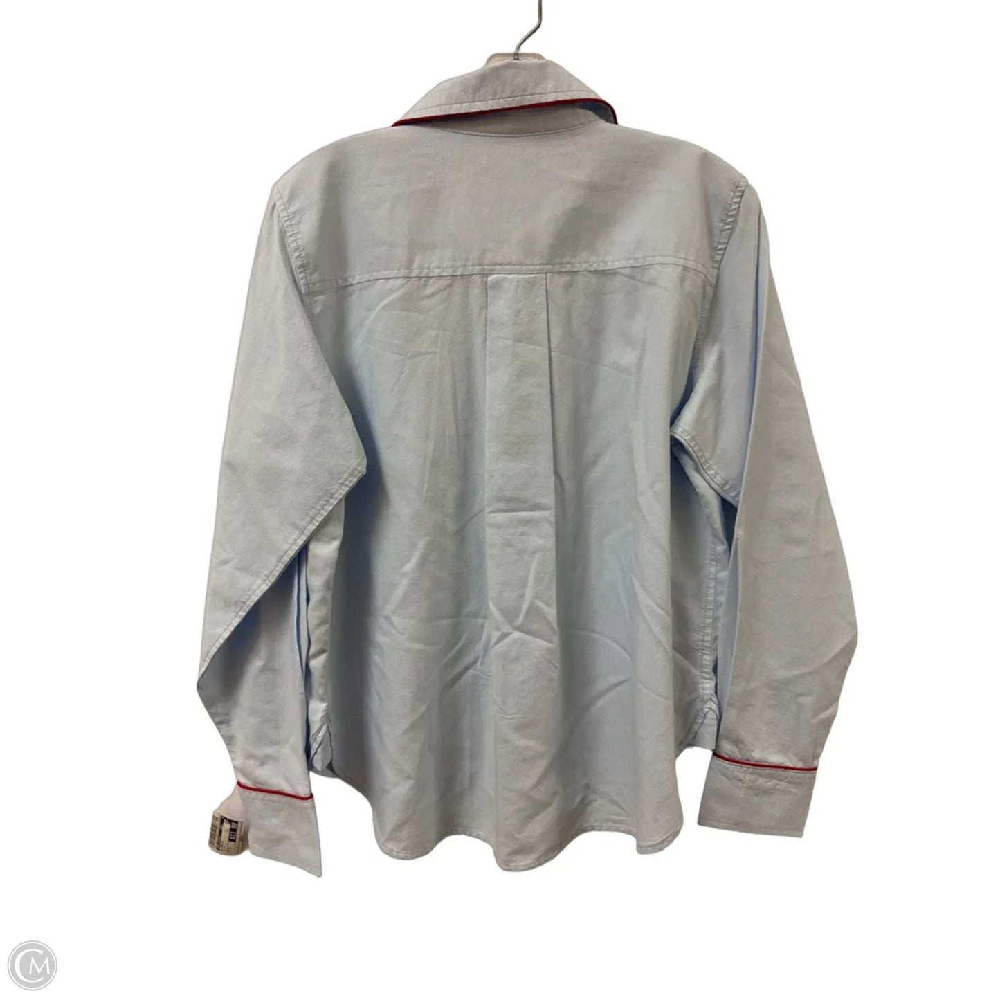 Blouse Long Sleeve By Free Assembly In Blue, Size: S
