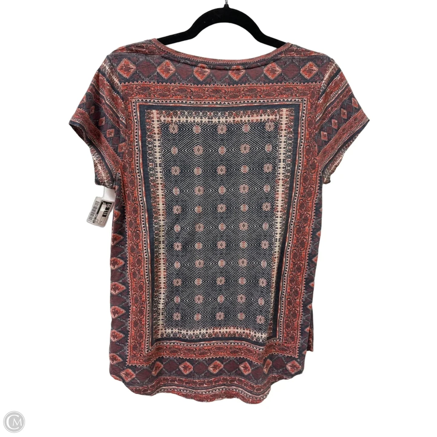 Top Short Sleeve By Lucky Brand In Orange, Size: M