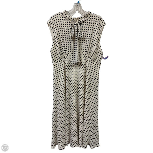 Dress Casual Maxi By Lauren By Ralph Lauren In Polkadot Pattern, Size: Xl