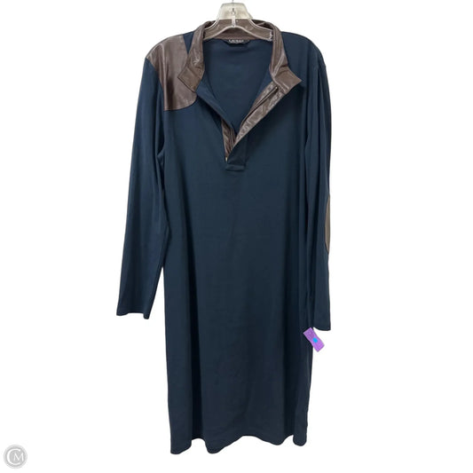 Dress Casual Maxi By Lauren By Ralph Lauren In Navy, Size: Xl