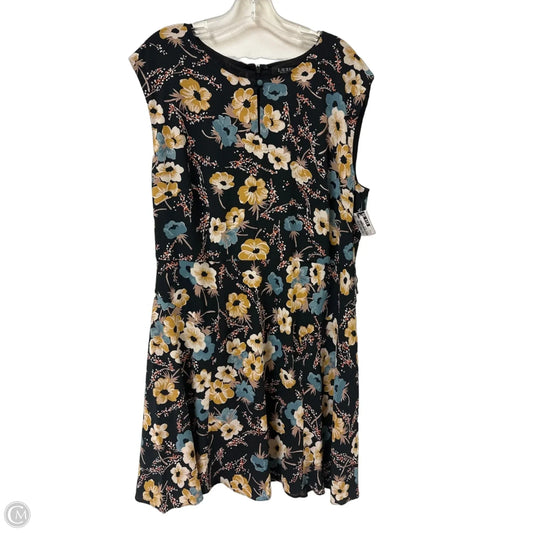 Dress Casual Midi By Lauren By Ralph Lauren In Floral Print, Size: Xl