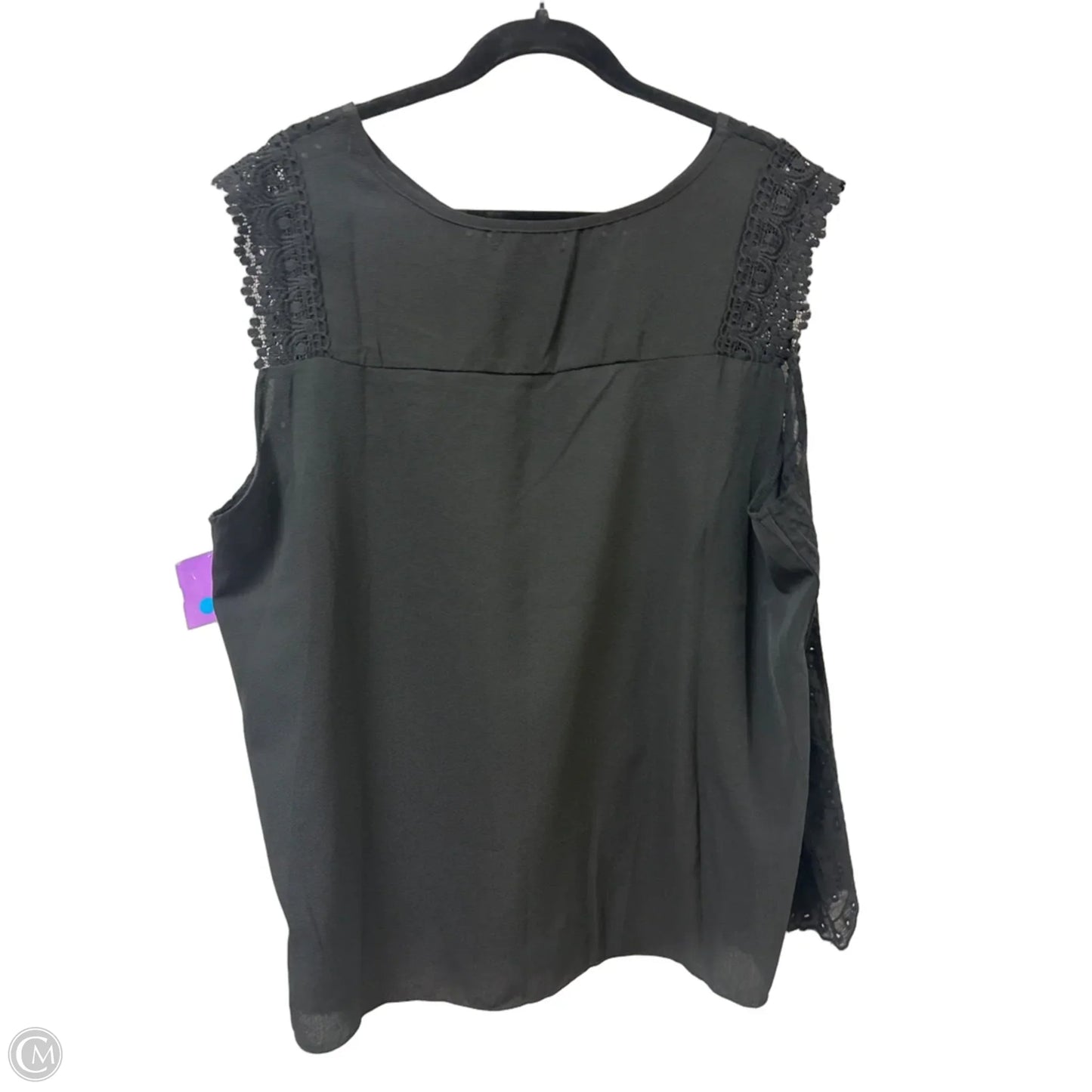 Top Sleeveless By Shein In Black, Size: 3x