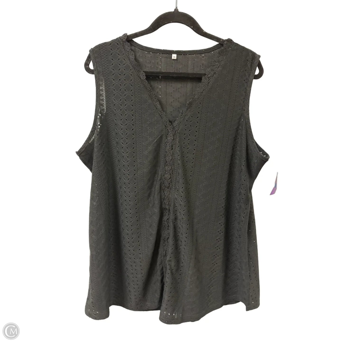 Top Sleeveless By Clothes Mentor In Black, Size: 2x
