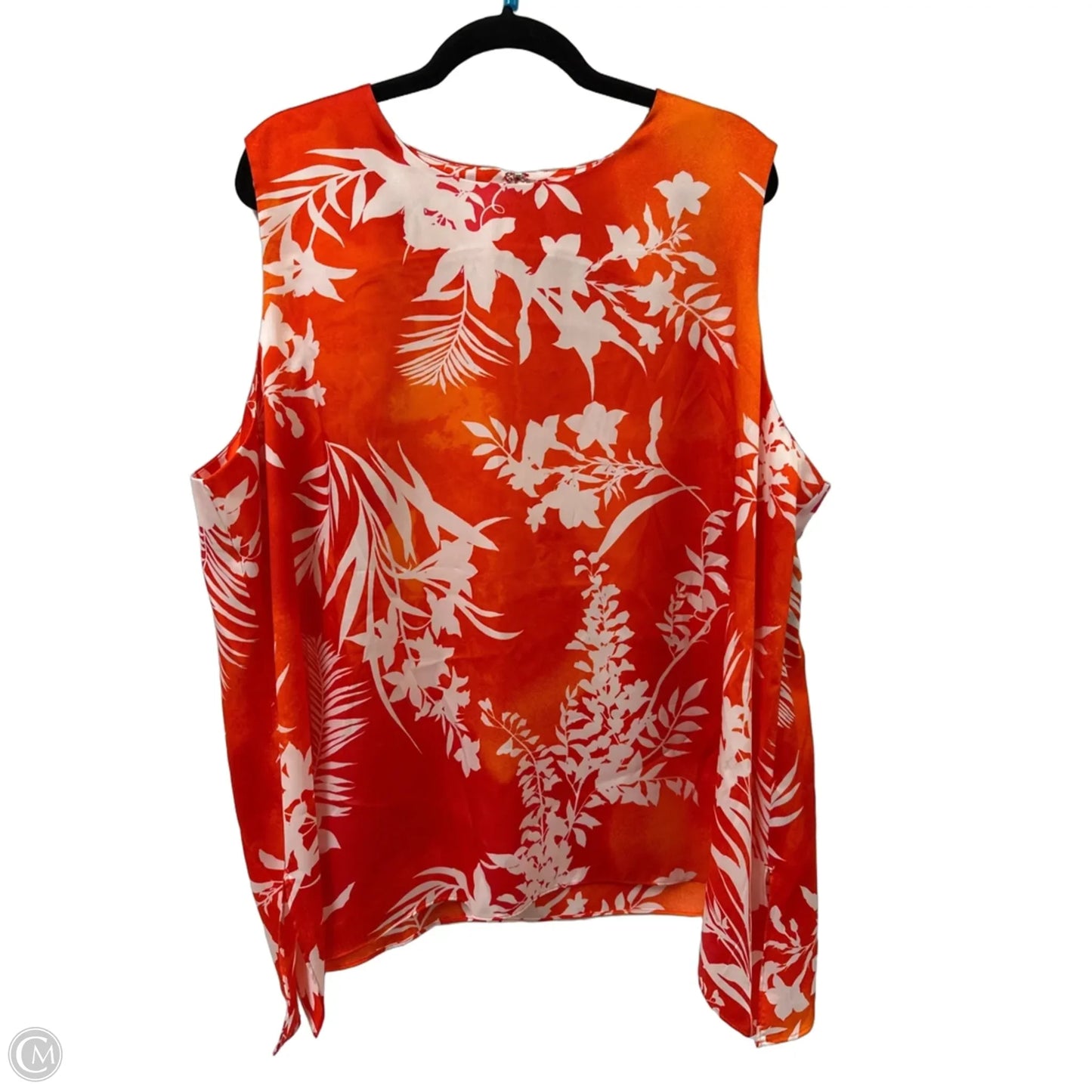 Top Sleeveless By Rafaella In Orange, Size: 2x