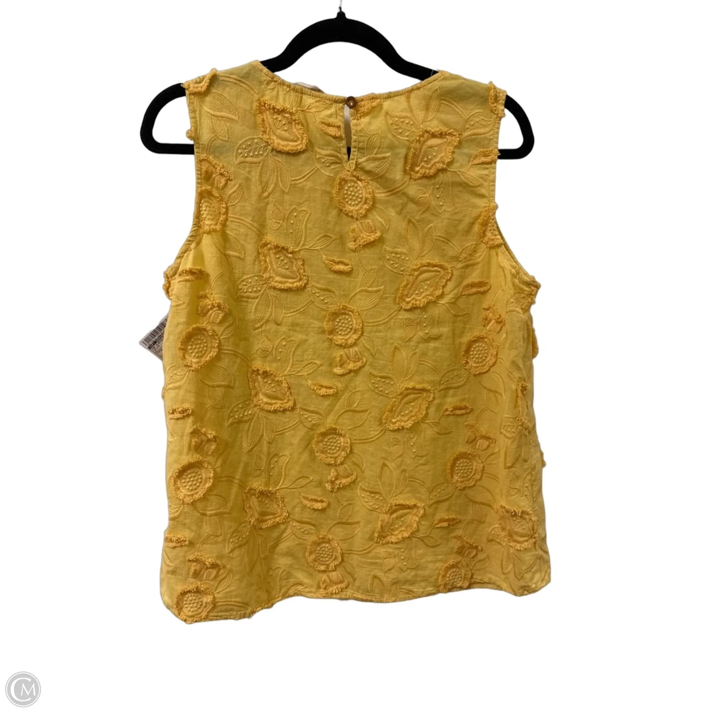 Top Sleeveless By Soft Surroundings In Yellow, Size: M