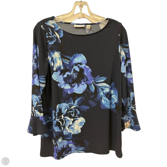 Top Long Sleeve By Susan Graver In Blue, Size: S