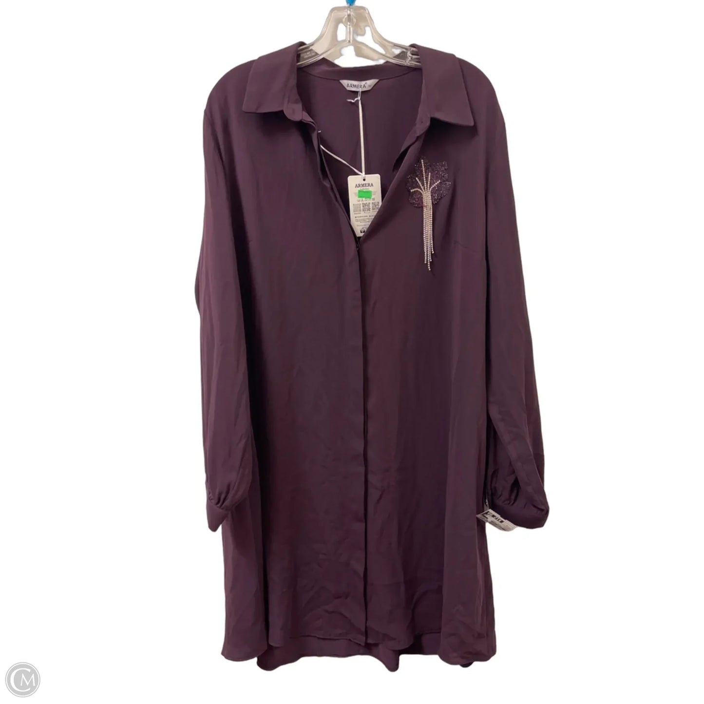 Dress Casual Midi By Clothes Mentor In Purple, Size: 1x