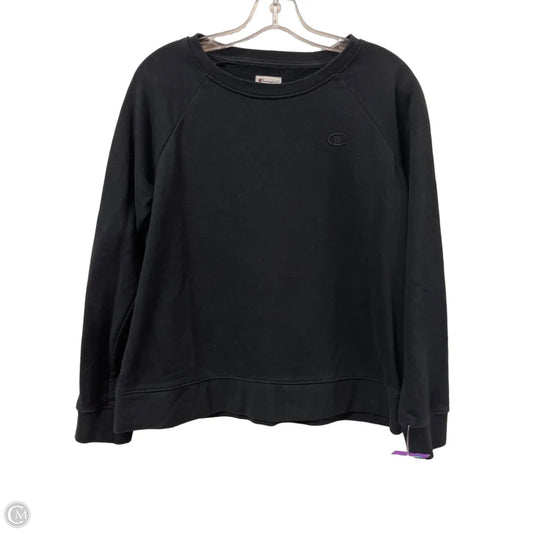 Athletic Sweatshirt Crewneck By Champion In Black, Size: M