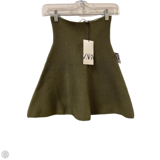 Skirt Mini & Short By Zara In Green, Size: S
