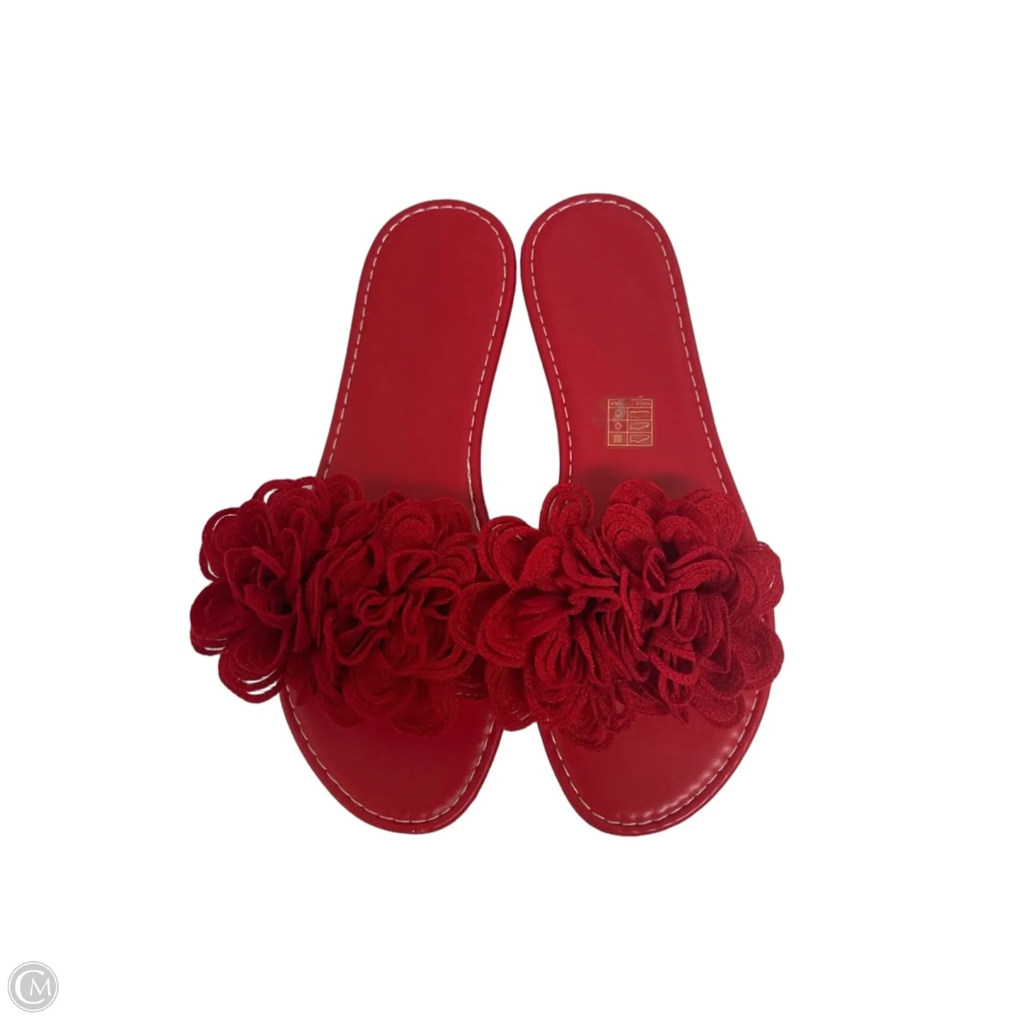 Sandals Flats By Clothes Mentor In Red, Size: 9.5