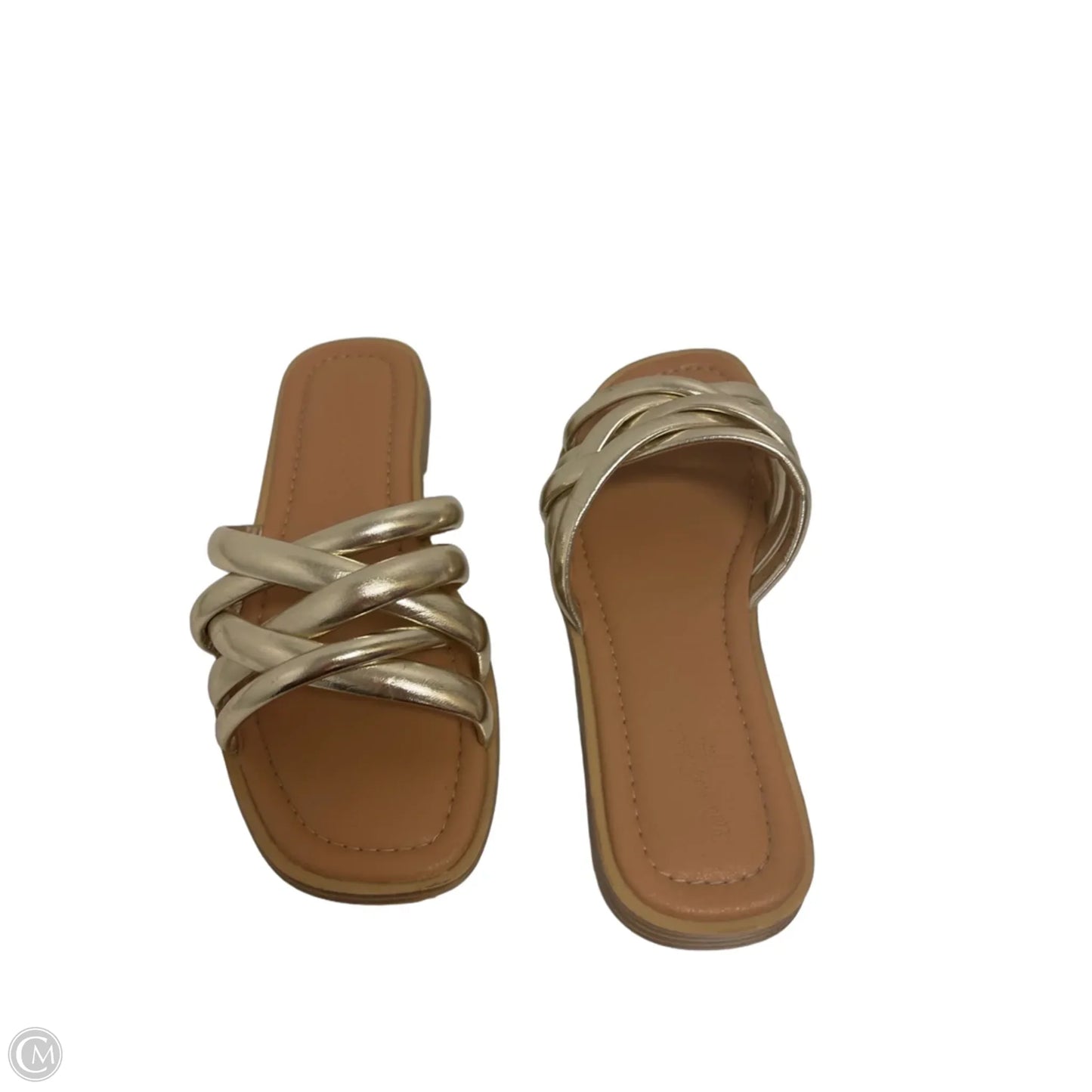 Sandals Flats By Universal Thread In Gold, Size: 7.5