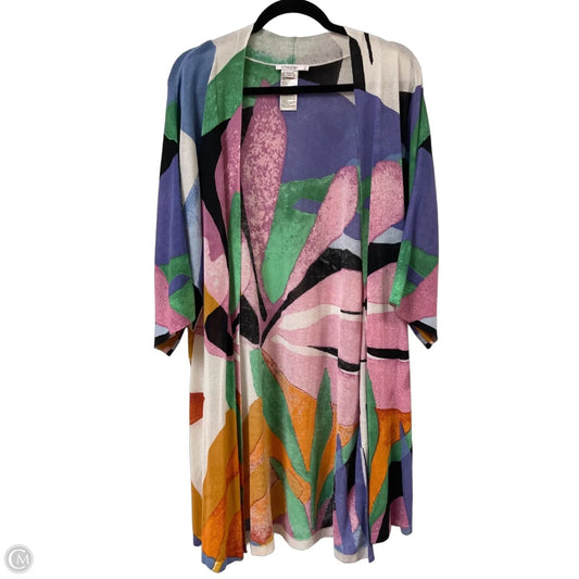 Sweater Cardigan By Chicos In Multi-colored, Size: Xl