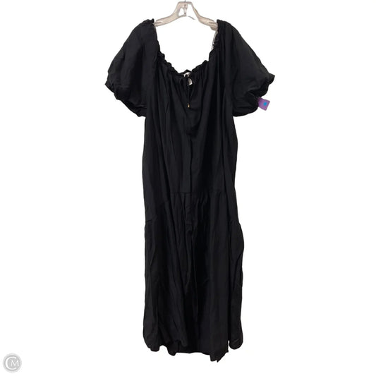 Dress Casual Maxi By H&m In Black, Size: 1x