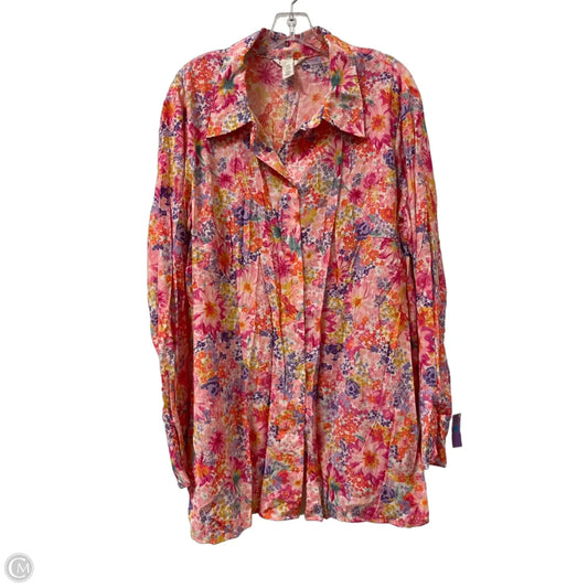 Dress Casual Midi By H&m In Floral Print, Size: 1x