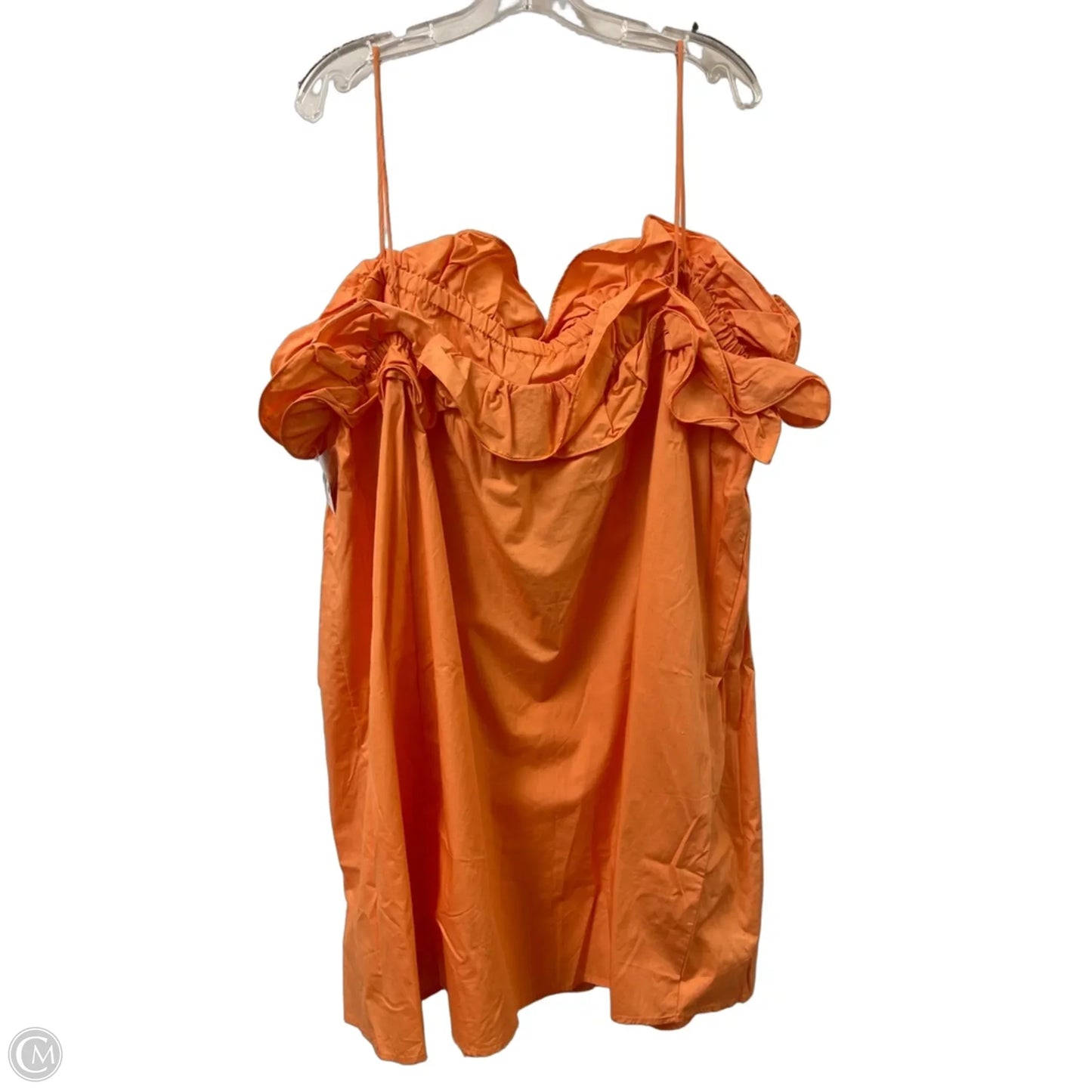 Dress Casual Midi By H&m In Orange, Size: 1x