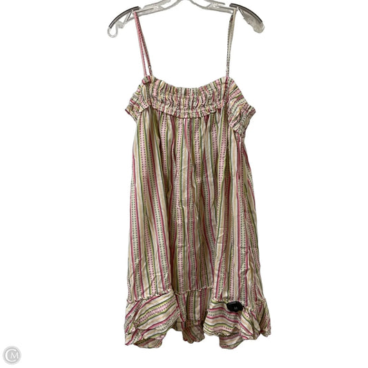 Dress Casual Short By Anthropologie In Green & Pink, Size: L