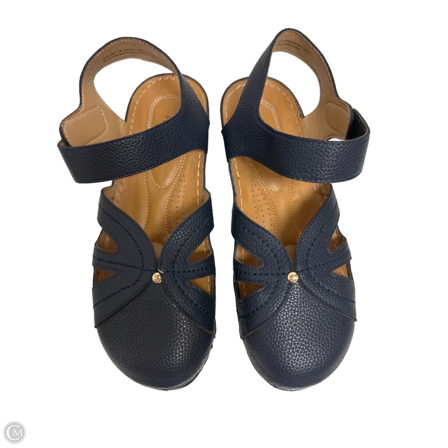 Sandals Flats By Clothes Mentor In Blue, Size: 11