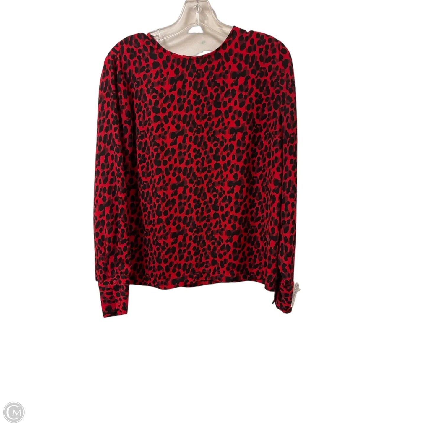 Top Long Sleeve By Banana Republic In Red, Size: M