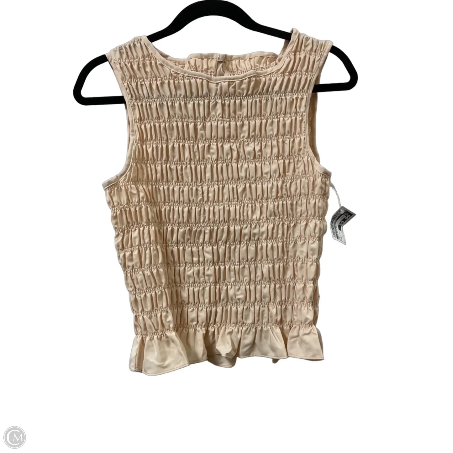 Top Sleeveless By Clothes Mentor In Cream, Size: L