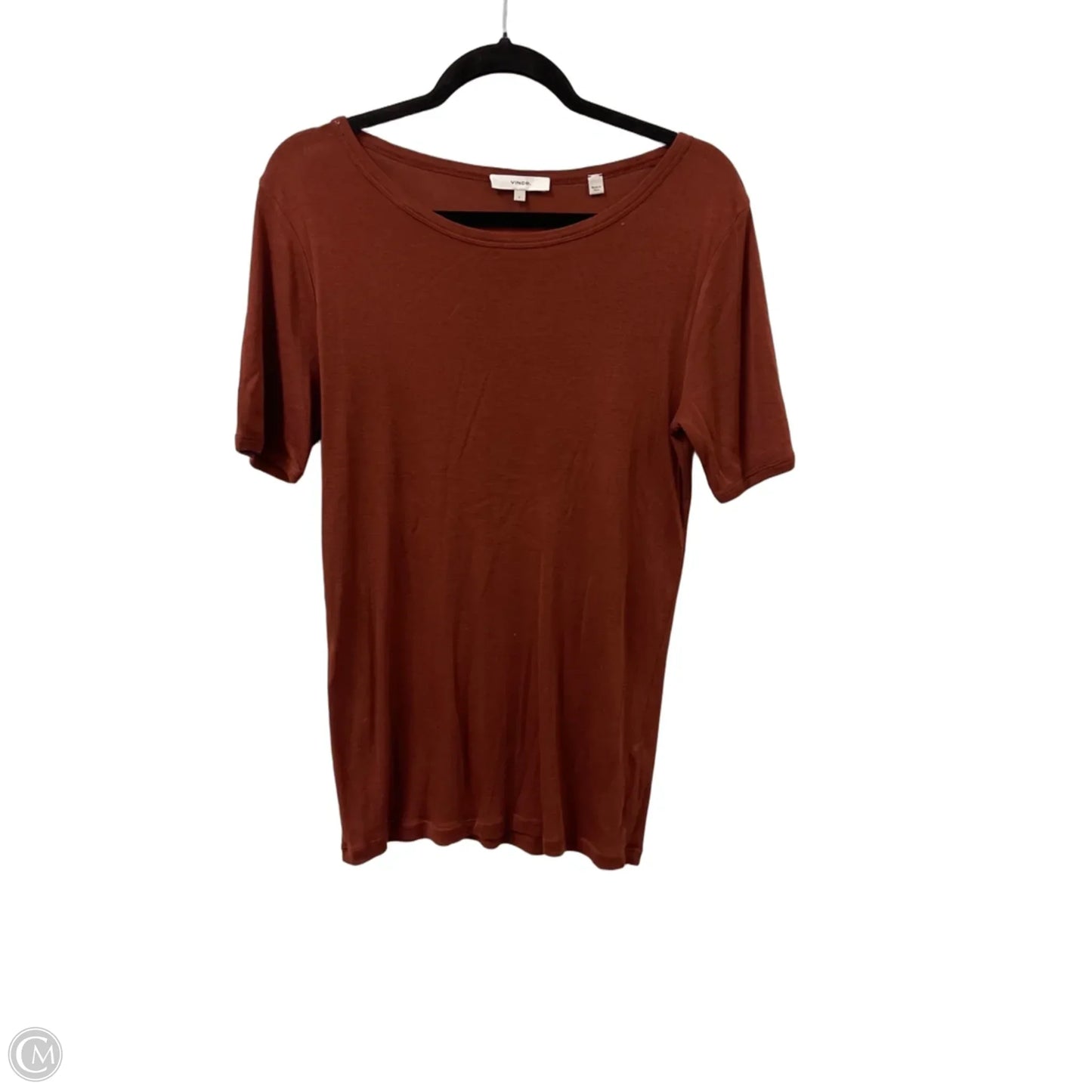 Top Short Sleeve By Vince In Brown, Size: L