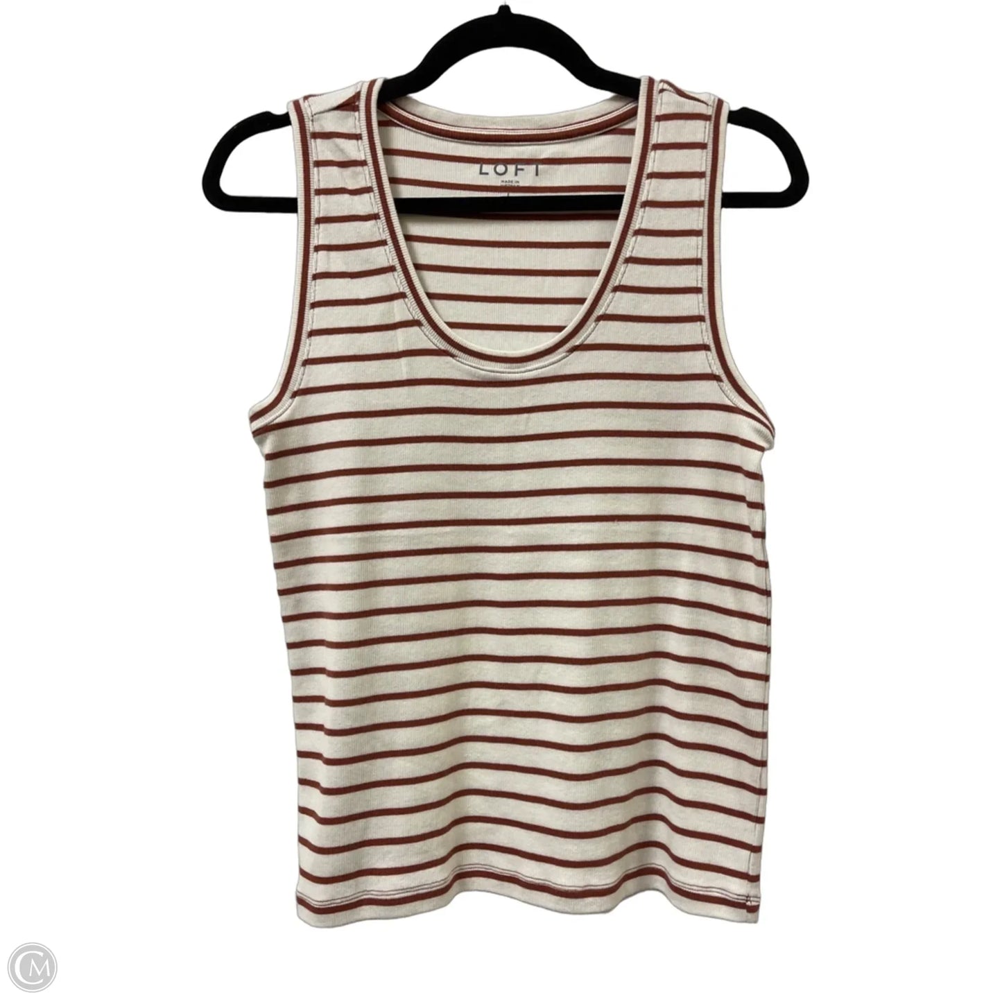 Top Sleeveless By Loft In Orange, Size: L
