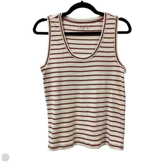 Top Sleeveless By Loft In Orange, Size: L