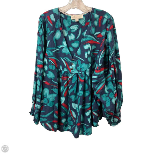 Top Long Sleeve By Nurture In Green, Size: 2x