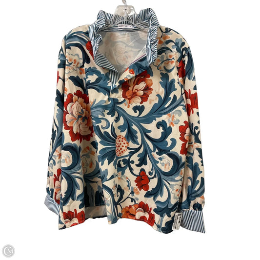 Top Long Sleeve By Clothes Mentor In Floral Print, Size: 2x