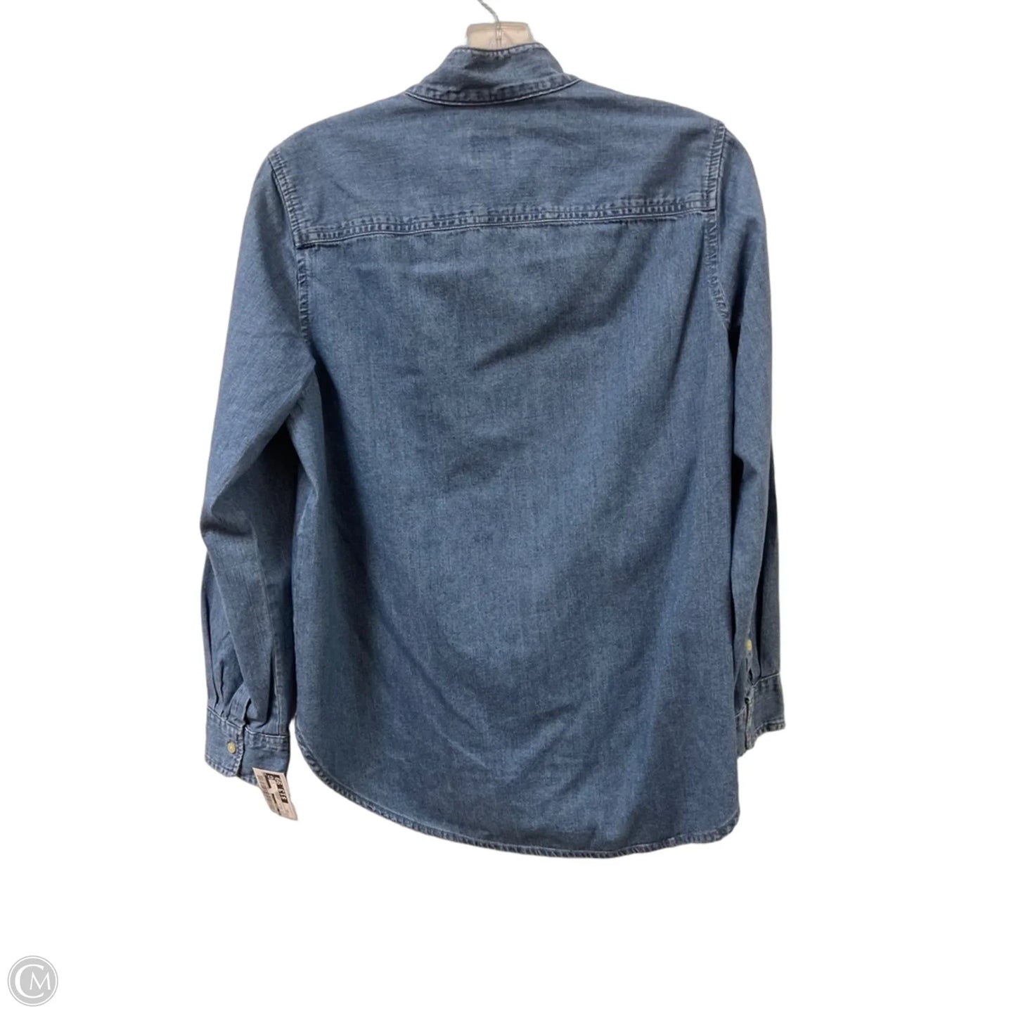 Top Long Sleeve By J. Crew In Blue Denim, Size: Xs