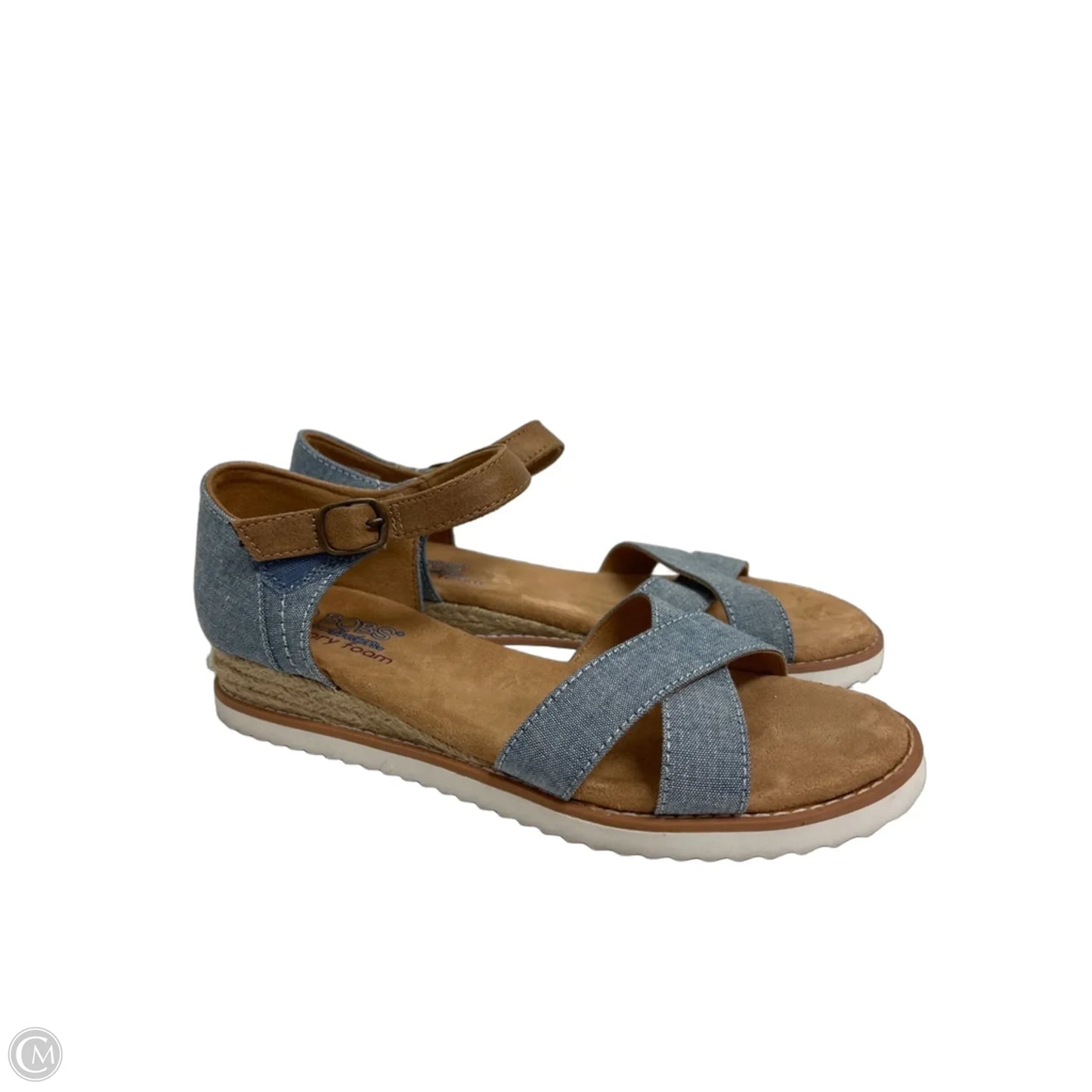 Sandals Flats By Bobs In Blue, Size: 8