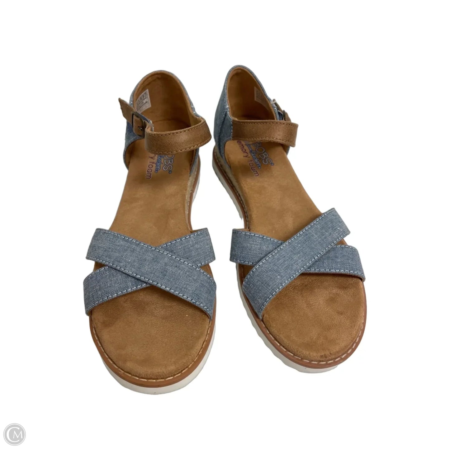 Sandals Flats By Bobs In Blue, Size: 8