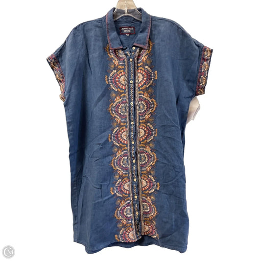 Dress Designer By Johnny Was In Blue Denim, Size: M