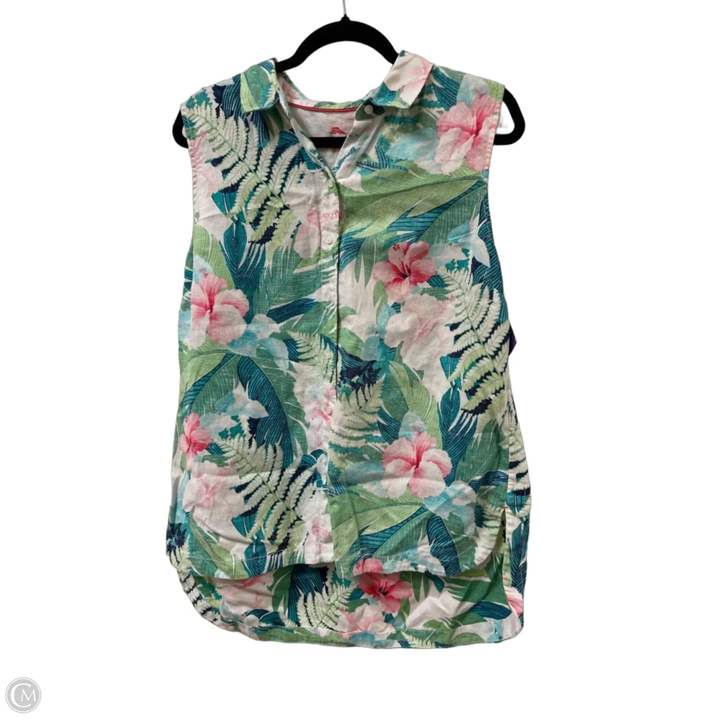 Top Sleeveless By Tommy Bahama In Blue & Green, Size: L