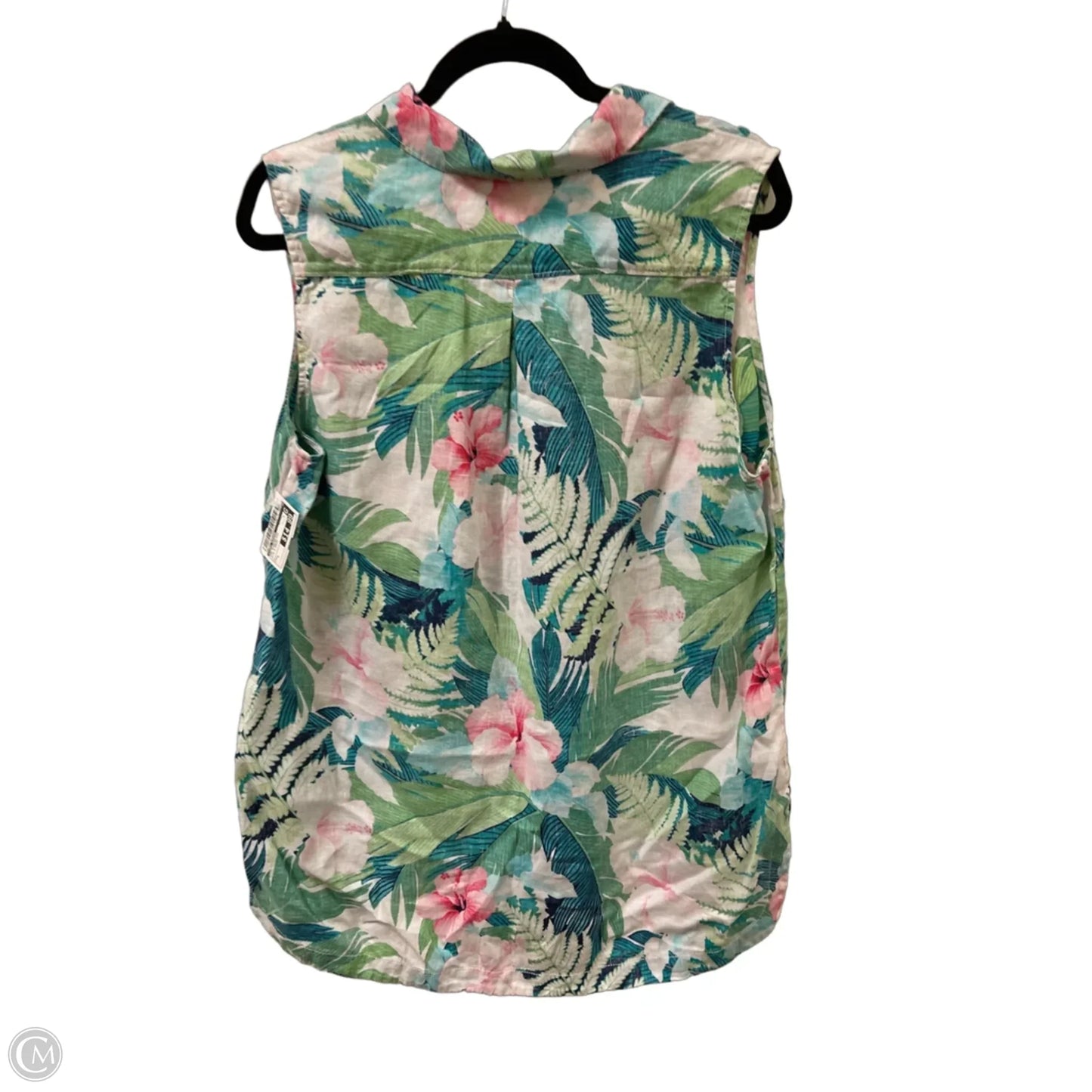 Top Sleeveless By Tommy Bahama In Blue & Green, Size: L