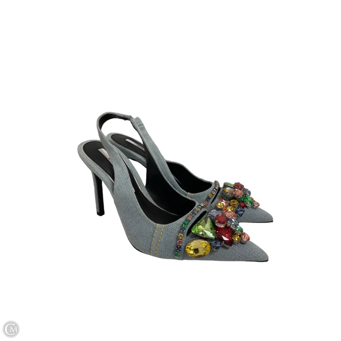 Shoes Heels Stiletto By Gianni Bini In Blue Denim, Size: 7.5