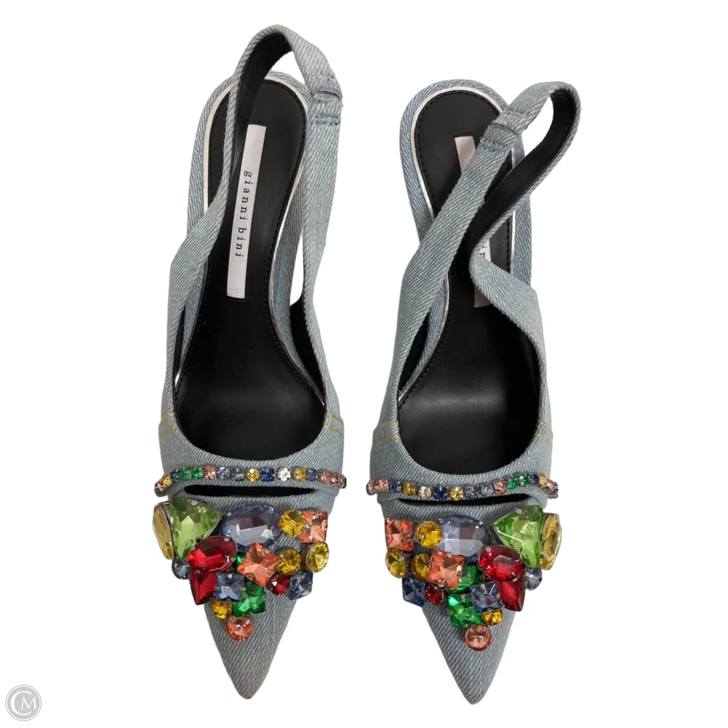 Shoes Heels Stiletto By Gianni Bini In Blue Denim, Size: 7.5