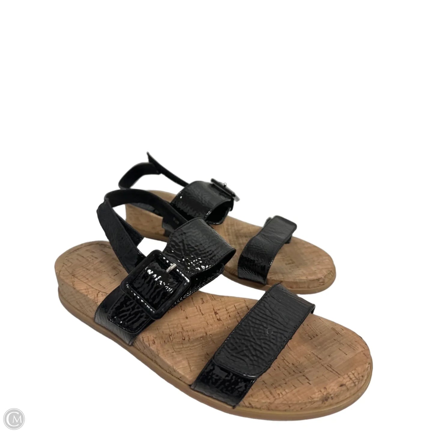 Sandals Flats By Clothes Mentor In Black, Size: 9.5